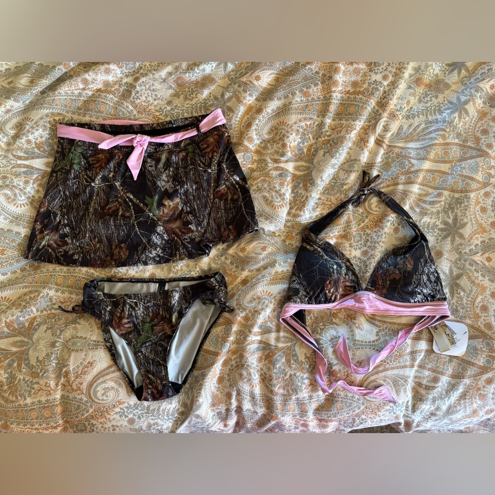 Mossy Oak Camouflage Bikini with Pink Accents